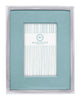 Mariposa Frame - Teal Leather with Metal Border 4x6