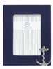 Mariposa Frame - Navy Blue Linen with Anchor Icon 5x7