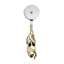 Michael Aram Olive Branch Gold Pizza Cutter