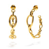 Capucine De Wulf Monique Chain Hoop Earrings, Gold