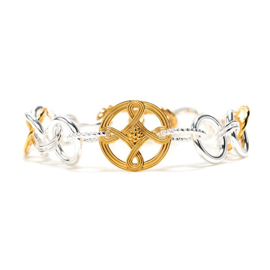 Capucine De Wulf Monique Chain Bracelet 7" in Gold/Silver