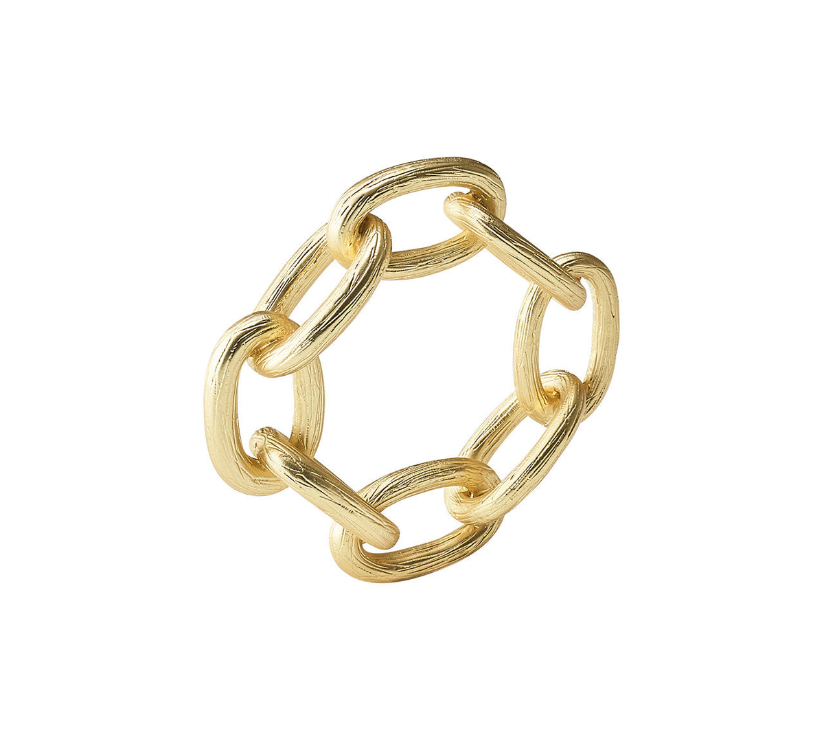 Kim Seybert Napkin Rings: Chain Link in Gold, Set of 4