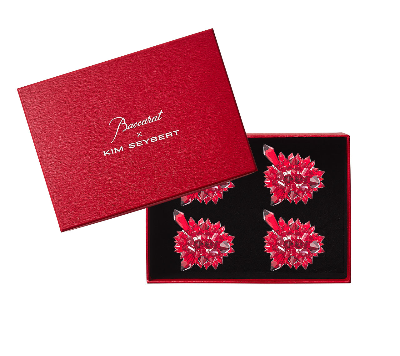 Kim Seybert Napkin Rings: BACCARAT Zénith in Red, Set of 4 – Coast