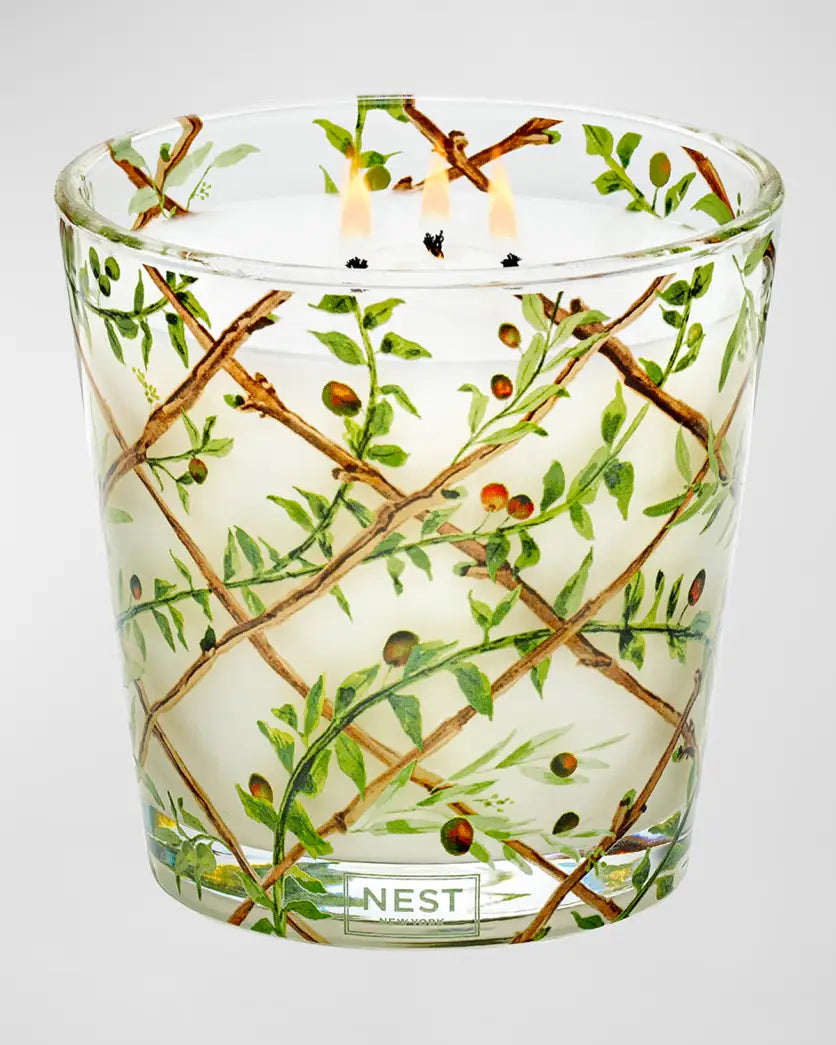 NEST New York Santorini Olive and Citron Specialty 3 Wick Candle, 21.2 oz.