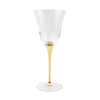 Vietri Optical Gold Stem Water Glass