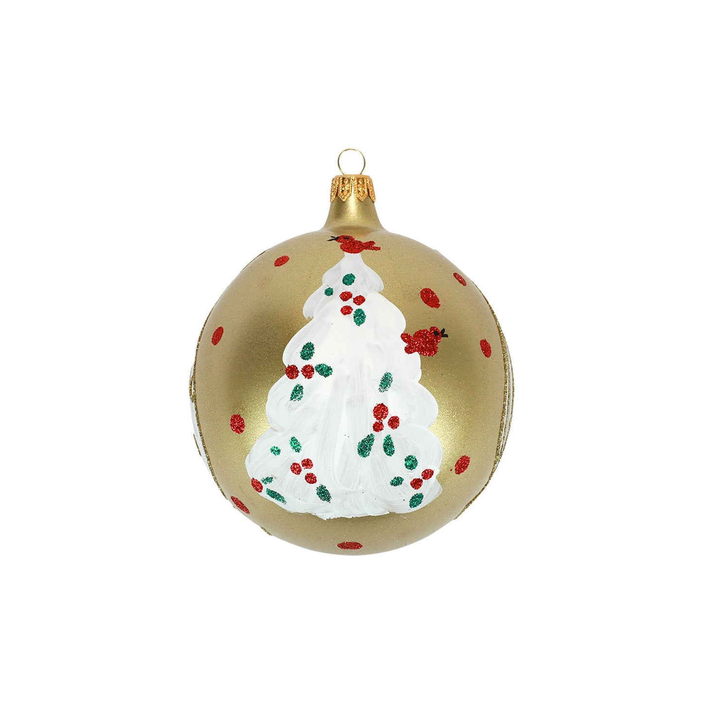 Vietri Ornament: Tree with Red Birds