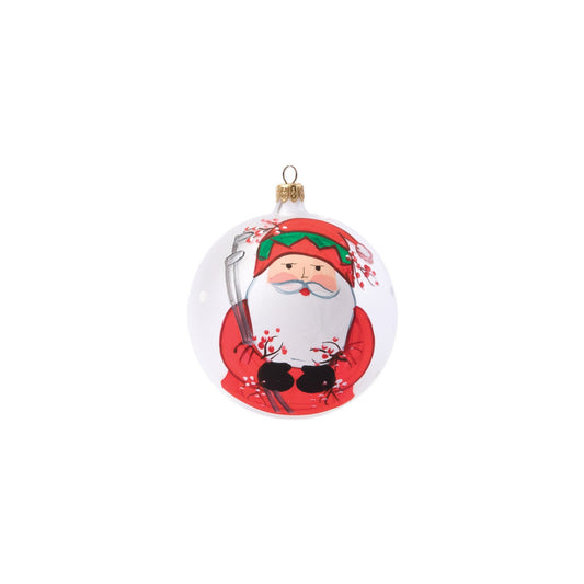Vietri Ornament: Old St. Nick Golfing Ornament
