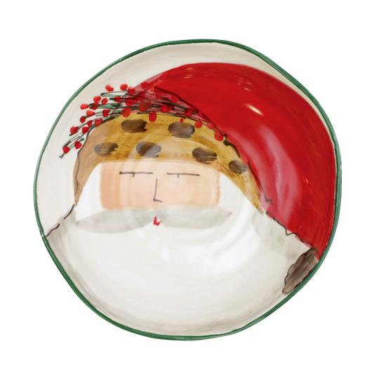Vietri Old St. Nick Pasta Bowl - Animal Hat