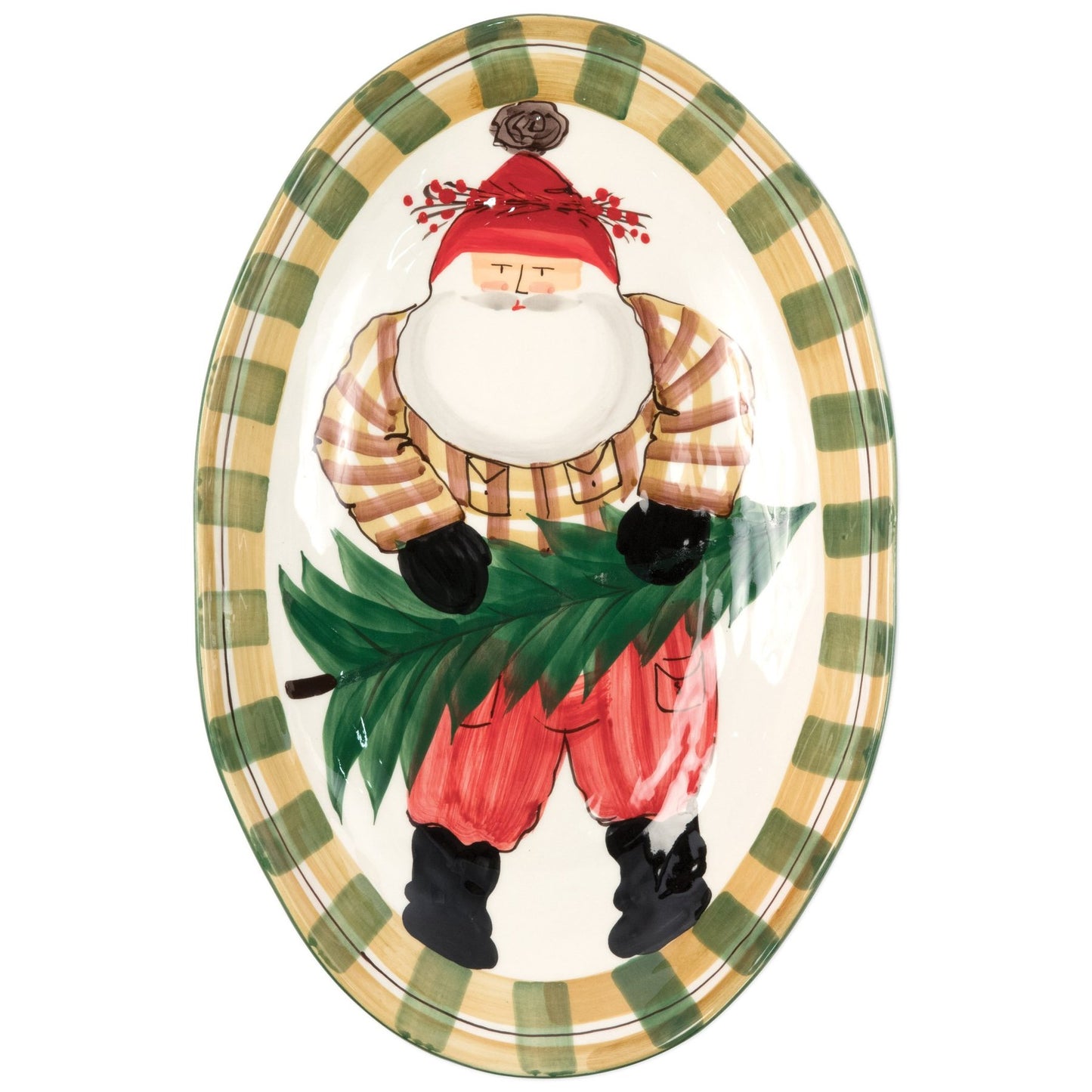 Vietri Old St. Nick Oval Serving Bowl