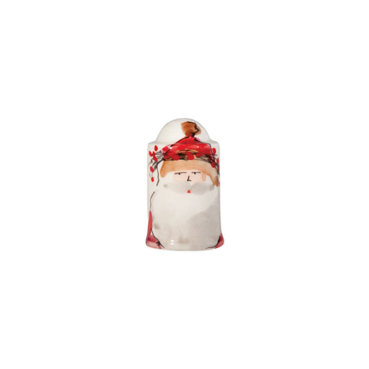 Vietri Old St. Nick Handled Salt and Pepper Shaker Set