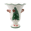 Vietri Old St. Nick Large Footed Cachepot w/Campfire