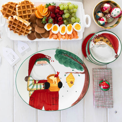 Vietri Old St. Nick Beekeeper Oval Platter