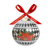 Halcyon Days Bauble - Parterre Black with Poinsettia