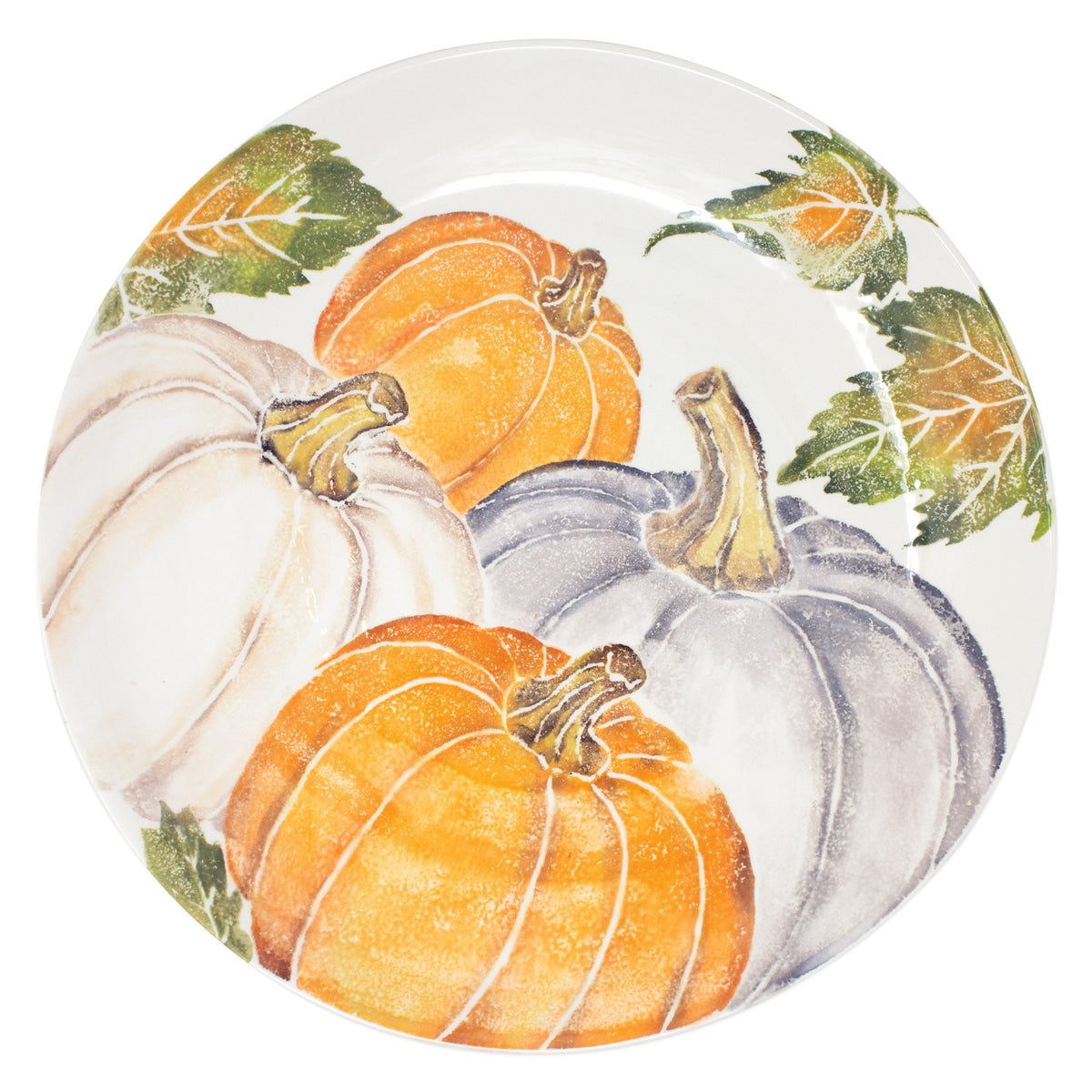 Vietri Pumpkins Large Serving Bowl w/ Assorted Pumpkins
