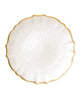 Vietri Baroque Glass Service Plate/Charger - White