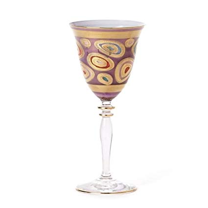 Vietri Regalia Wine Glass - Purple