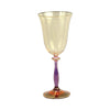 Vietri Regalia Deco Wine Glass - 4 Colors Available