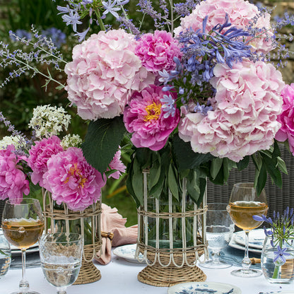 Juliska Provence Rattan Hurricane - Whitewash - Large