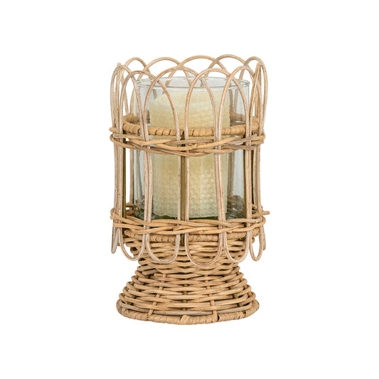 Juliska Provence Rattan Hurricane - Whitewash - Medium