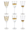 Vietri Raffaello Assorted Wine Glasses - Set of 6