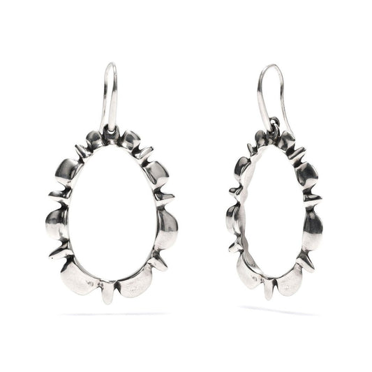 Capucine De Wulf Ruffle Drop Earrings, Silver