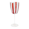 Vietri Stripe Wine Glass - Red