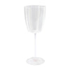 Vietri Stripe Wine Glass - White