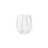 Vietri Stripe Stemless Wine Glass - White