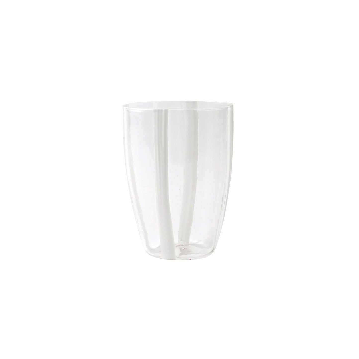 Vietri Stripe Tall Tumbler - White