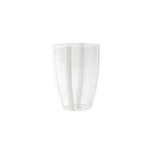 Vietri Stripe Tall Tumbler - White