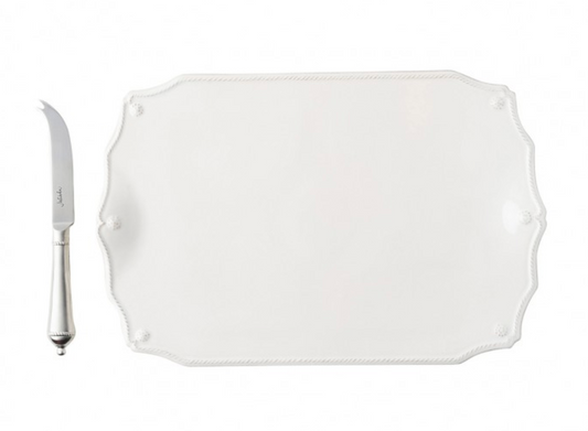 Juliska Berry & Thread Whitewash Serving Board with Knife - 15"