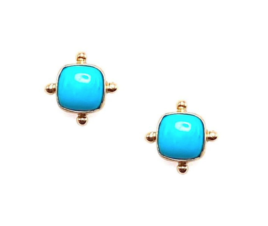 Dina Mackney Designs Earrings - Turquoise Stud Earrings