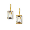 Dina Mackney Designs Earrings - Emerald Cut Rock Crystal Drop Earrings