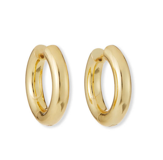 Nest Jewelry GOLDEN HUGGIE HOOP EARRINGS