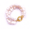 Nest Jewelry BAROQUE PEARL DOUBLE STRAND BRACELET WITH SPRING RING CLASP