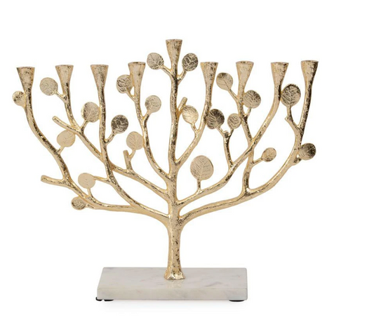 Michael Aram Menorah - Botanical Leaf - Gold