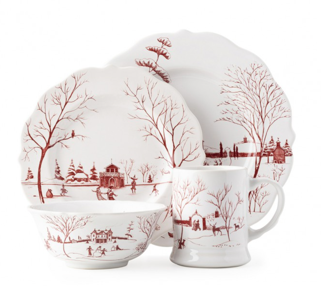 Juliska Country Estate Winter Frolic Ruby - 4 Piece Place Setting