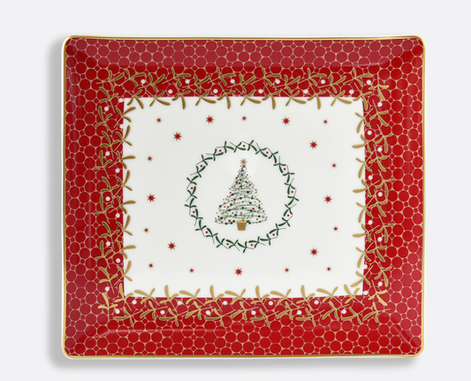 Bernardaud Noël Rectangular Tray 8.7" X 7.7"