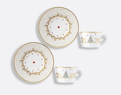 Bernardaud Noël Tea Cup and Saucer Gift Box