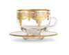 Arte Italica Vetro Gold Coffee Cup & Saucer