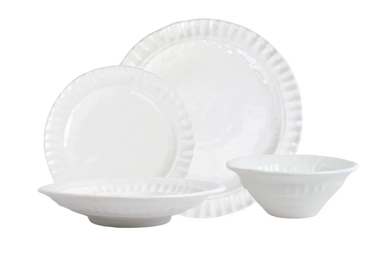 Vietri Pietra Serena Four-Piece Place Setting