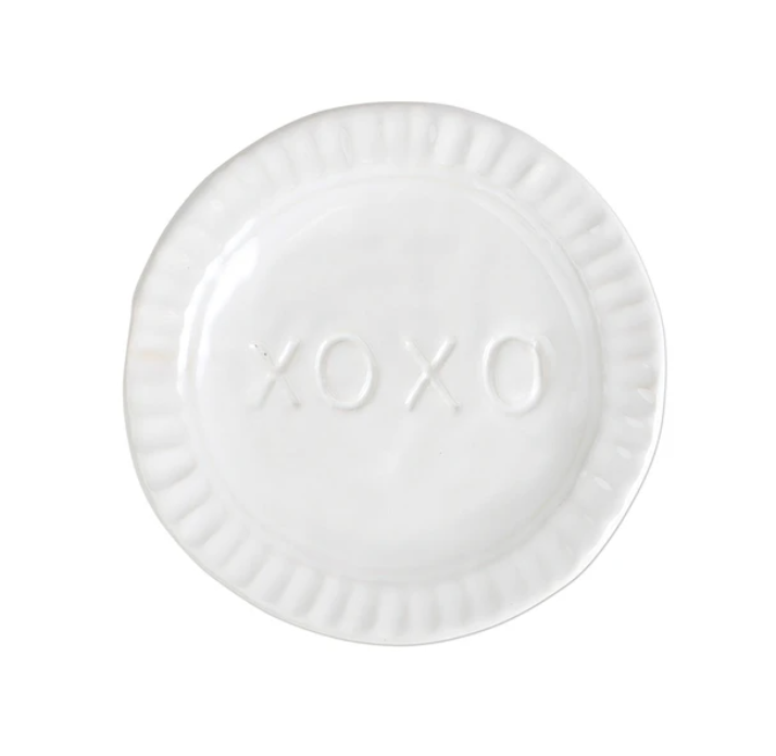 Vietri Pietra Serena XOXO Plate