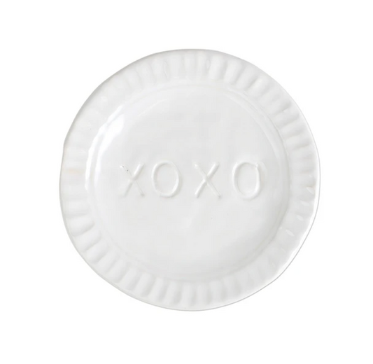 Vietri Pietra Serena XOXO Plate