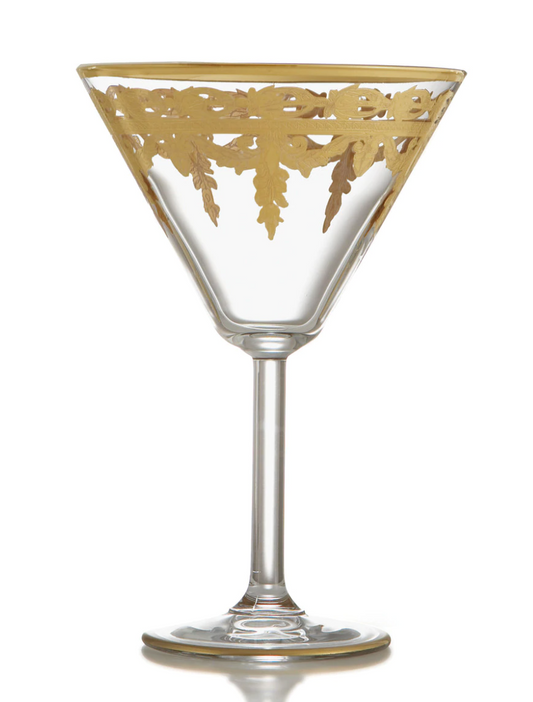 Arte Italica Vetro Gold Martini Glass