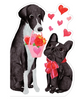 Be My Valentine Dogs Special Occasion Valentine's Day N Size Die-Cut Greeting Card