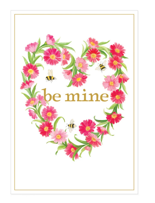 Caspari Card:  Be Mine Foil Valentine's Day