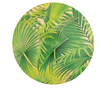Caspari Palm Fronds Round Lacquer Placemat in Gold - 1 Each