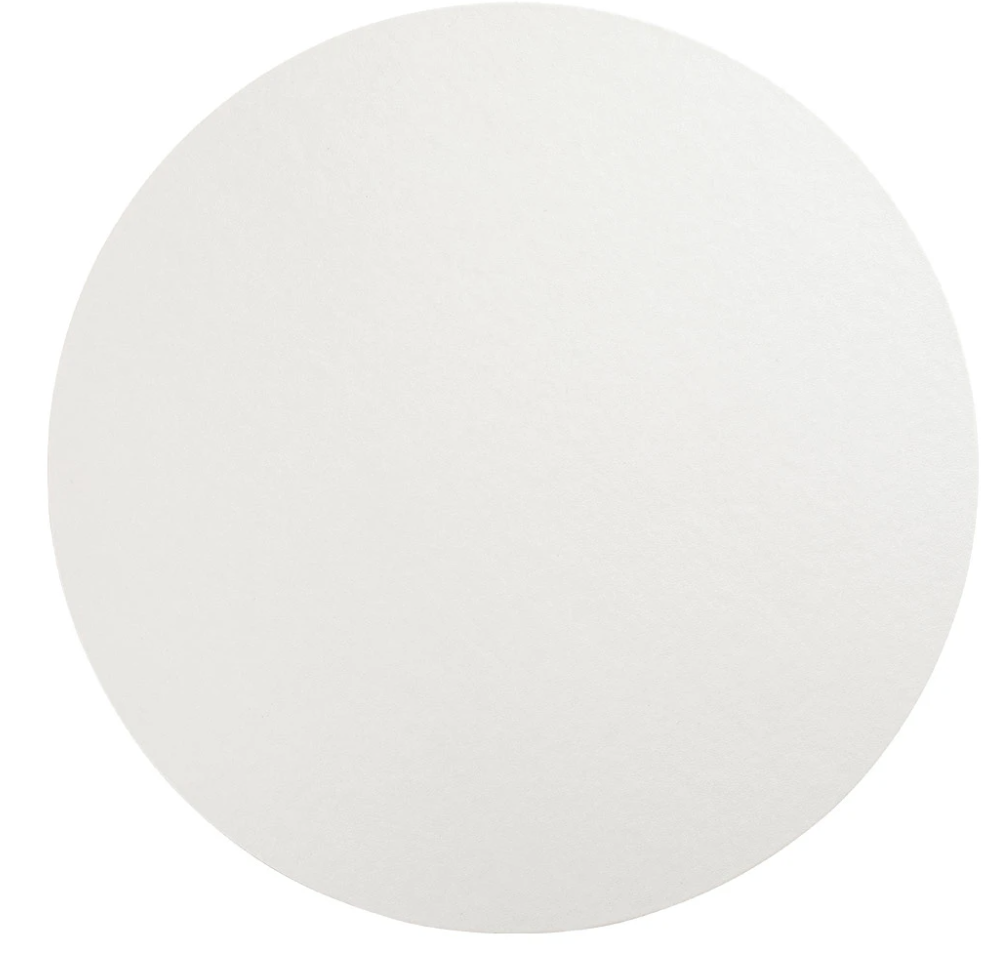 Caspari Placemat: Luster Round in Pearl