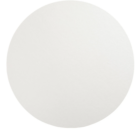 Caspari Placemat: Luster Round in Pearl