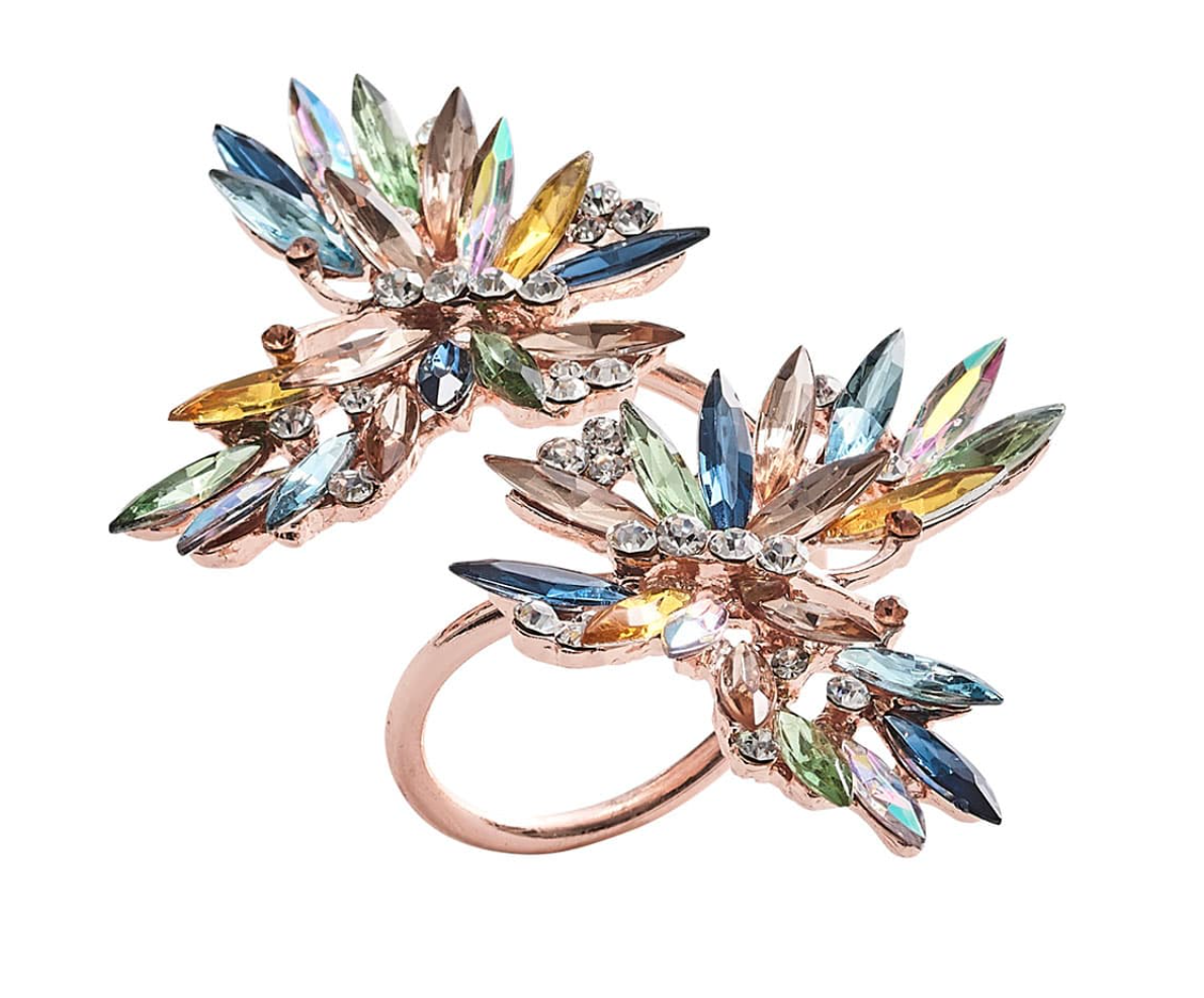 Kim Seybert Napkin Rings: Butterflies in Multi, Set of 4